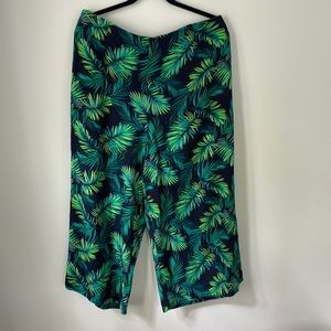 Soft Surroundings Wide Leg Cropped Pants Size L